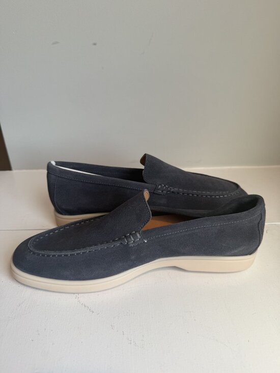 NEW Cadini Mens Grey Suede Slip On Loafers Size EU 41 US 8 [jb] main image 5